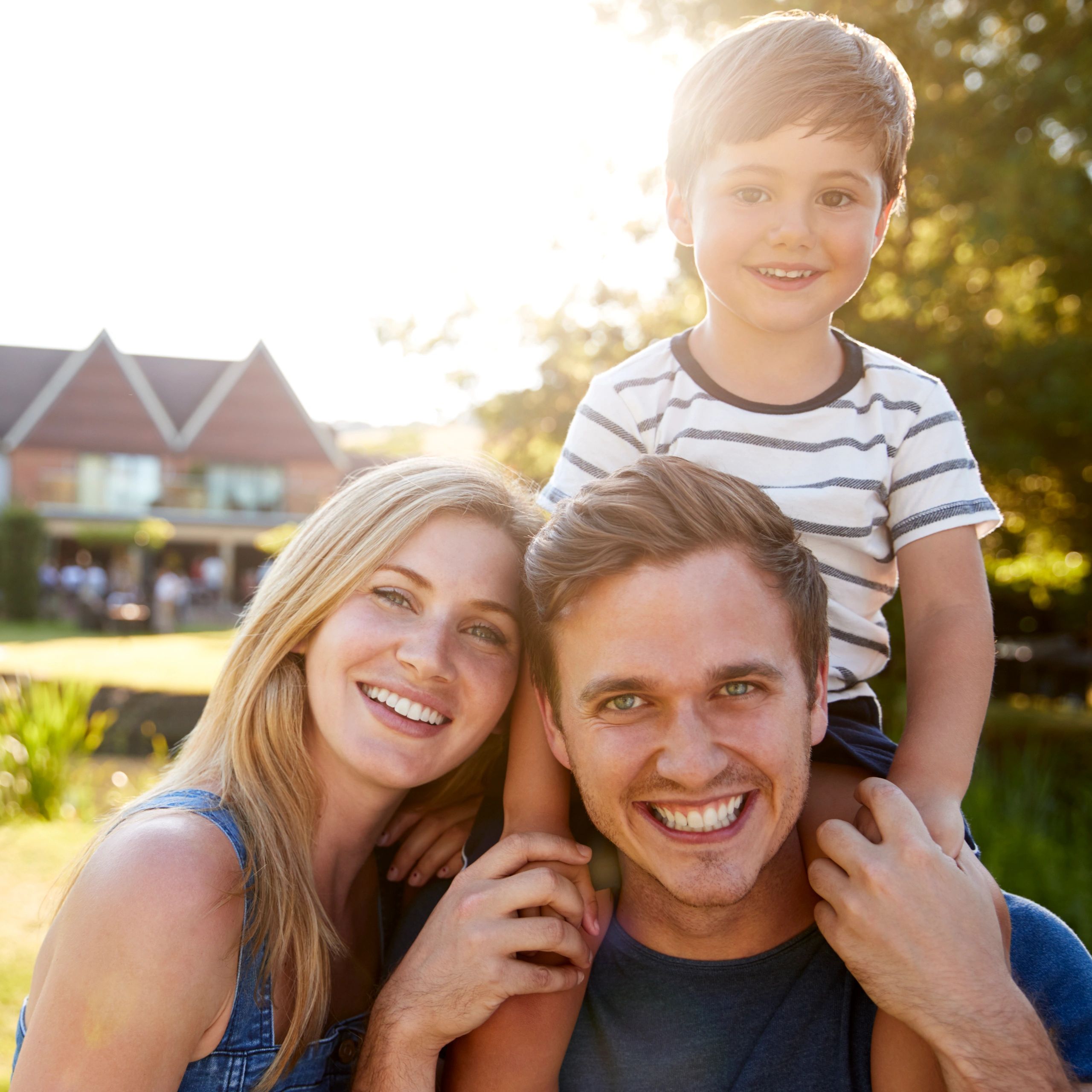 Portrait of a happy family on vacation